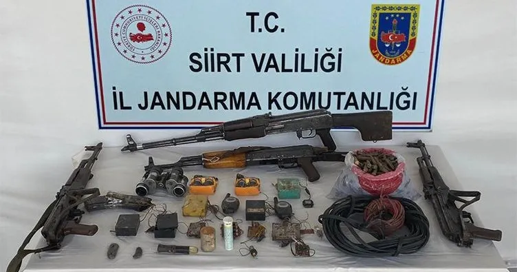 Siirt’te PKK’ya ait silah ve mühimmat ele geçirildi