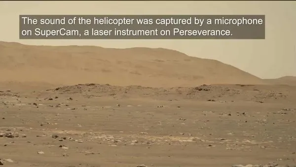 NASA'dan Mars'ta insanlık tarihine geçen video! NASA'nın Mars'taki helikopterin uçuşu sesli olarak böyle kaydedildi...