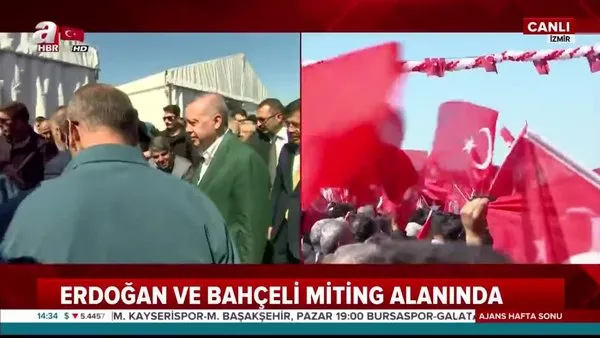 İzmir'de Yenikapı ruhu şahlanıyor! Erdoğan ve Bahçeli miting alanına geldi