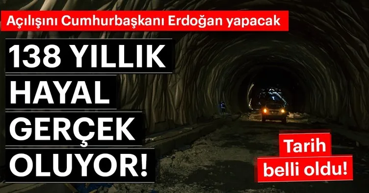 Ovit Tüneli’nin açılış tarihi belli oldu! Cumhurbaşkanı Erdoğan’ın katılımıyla açılacak