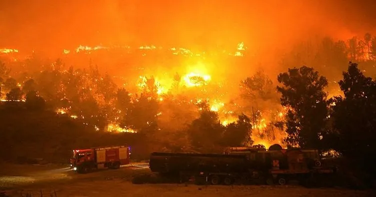 Mersin’deki yangına Milli Savunma Bakanlığı’ndan destek