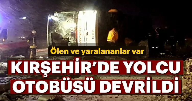 Kırşehir’de yolcu otobüsü devrildi: 3 ölü, 20 kişi yaralı