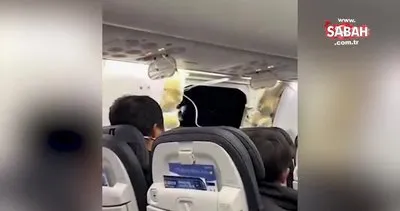 Havada panik dolu anlar kamerada: Uçağın kapısı koptu! | Video