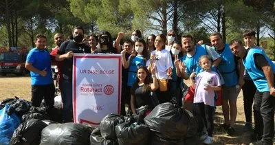 Gönüllüler Adana’da 1 ton katı atık topladı