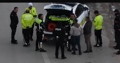 Ters şeritte kaçtı, drondan kaçamadı! #kirikkale