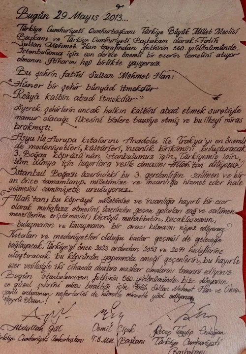 3. Boğaz Köprüsü'nün temeli atıldı