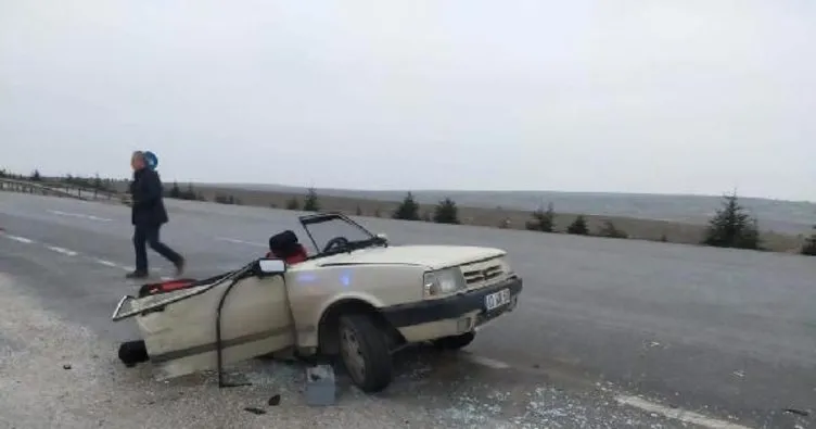 Eskişehir’de korkunç kaza: Araba iki parçaya ayrıldı