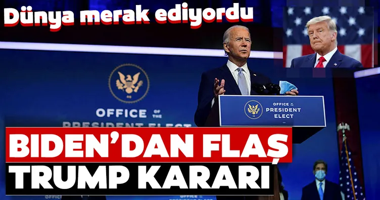 Son dakika: Joe Biden’dan Donald Trump kararı! Dünya merak ediyordu...