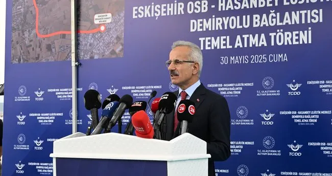 Lojistikte dev adım! Eskişehir OSB-Hasanbey lojistik merkezi demiryolu bağlantısının temeli atıldı