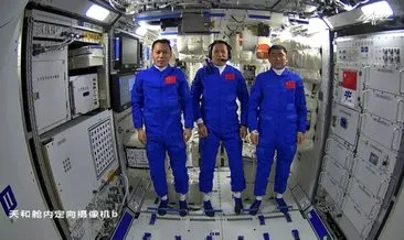 Çinli astronotlar uzay istasyonuna yerleşti