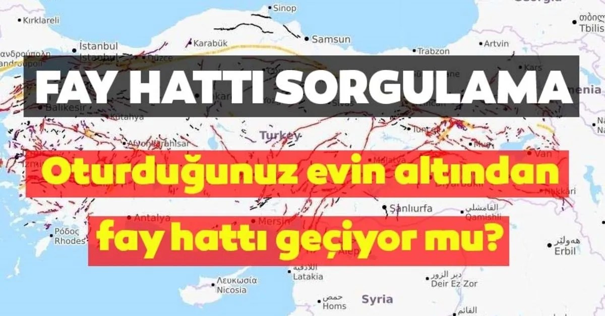 afad ve mta fay hatti sorgulama ekrani 2020 evimin altindan yakinindan fay hatti geciyor mu fay hatti var mi son dakika haberler