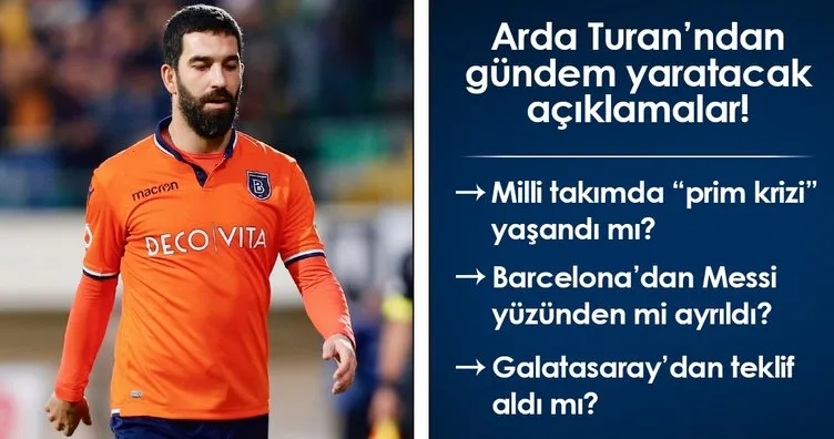 Arda Turan’dan flaş açıklamalar! Galatasaray, Barcelona, Lionel Messi...