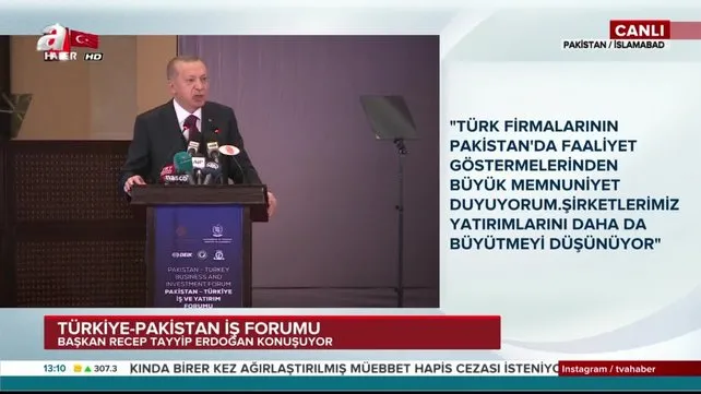 Başkan Erdoğan'dan Türkiye-Pakistan İş Forumu'nda önemli açıklamalar