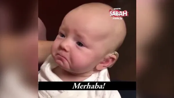 Annesinin sesini ilk kez duyan bebeğin inanılmaz tepkileri izleyenleri ağlattı