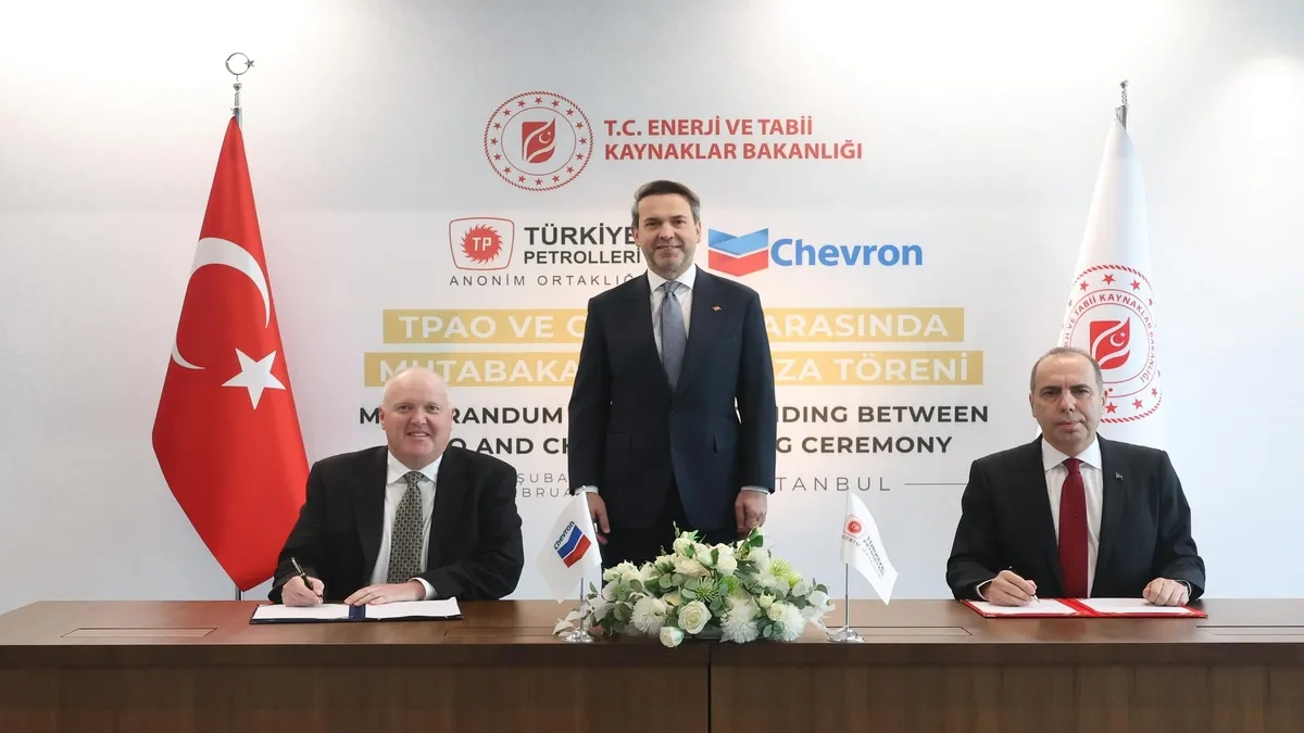 TPAO ile Chevron petrol ve gaz anlaşmasına imzayı attı TPAO ile Chevron petrol ve gaz anlaşmasına imzayı attı