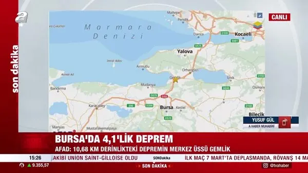 SON DAKİKA: Bursa'da 4.1'lik korkutan deprem! | Video
