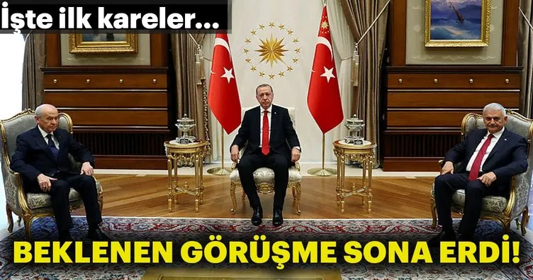 Son dakika: Erdoğan Bahçeli görüşmesi sona erdi