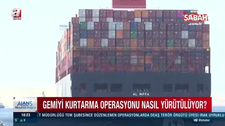 Süveyş Kanalı'nda kaos büyüyor! Karaya oturan gemi 'The Ever Given' trafiği kilitledi! | Video