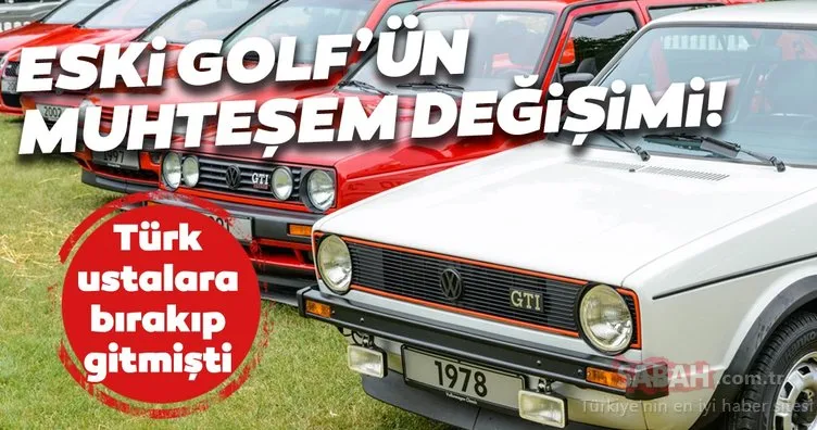 Volkswagen Golf’ün son hali dudak uçuklattı! Türk ustalar eski model Golf’ü bakın nasıl yeniledi...