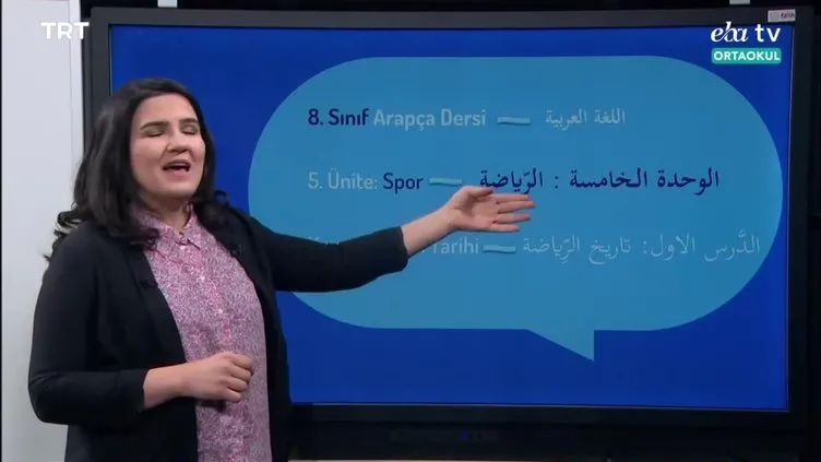 EBA TV - 8. Sınıf Arapça Dersi Konu, Sporun Tarihi
