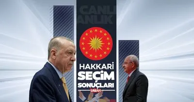 HAKKARİ SEÇİM SONUÇLARI 2023: YSK 2. Tur Cumhurbaşkanlığı Hakkari seçim sonucu ile Recep Tayyip Erdoğan ve Kemal Kılıçdaroğlu oy oranları