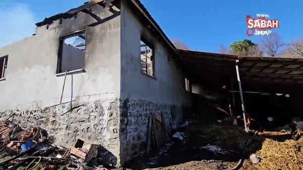 Sındırgı’da elektrik kontağından çıkan yangın bir evi kül etti | Video