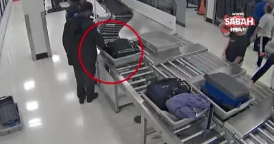 ABD’de havalimanındaki güvenlik görevlisi yolcu çantasından para çaldı | Video