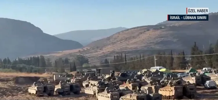 SON DAKİKA | İsrail-Lübnan sınırında tehlikeli hareketlilik! A Haber, katliam tanklarını görüntüledi