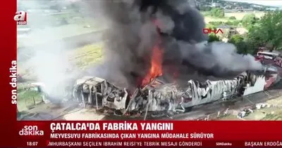 SON DAKİKA: İstanbul Çatalca’da fabrika yangını! Olay yerinden ilk görüntüler...