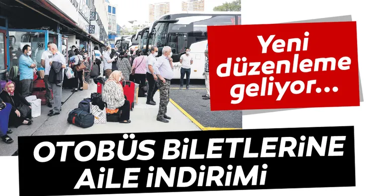 Otobüs biletlerine aile indirimi