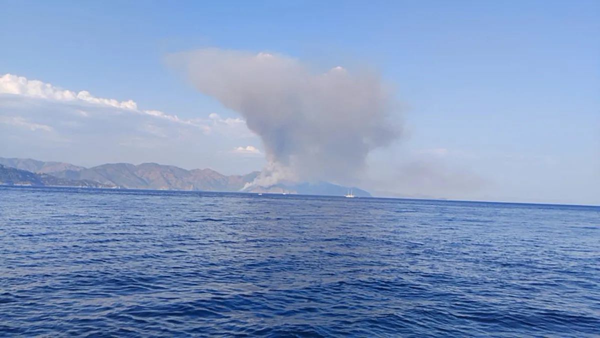 Marmaris'te ormanlık alanda yangın çıktı! Havadan ve karadan müdahale başladı haber görseli
