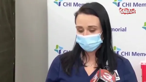 ABD’de koronavirüs aşısı olan hemşire kamera önünde bayıldı | Video