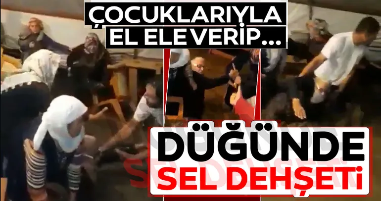 Düğünde sel dehşeti