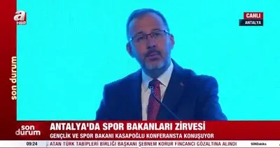 Bakan Kasapoğlu Spor Bakanları Zirvesi’nde konuştu | Video