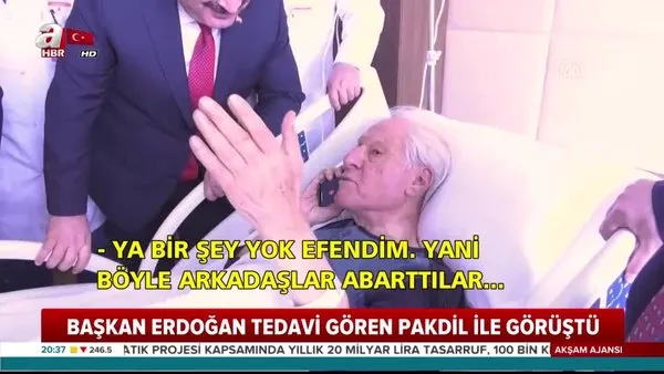 Başkan Erdoğan'dan Nuri Pakdil'e geçmiş olsun telefonu