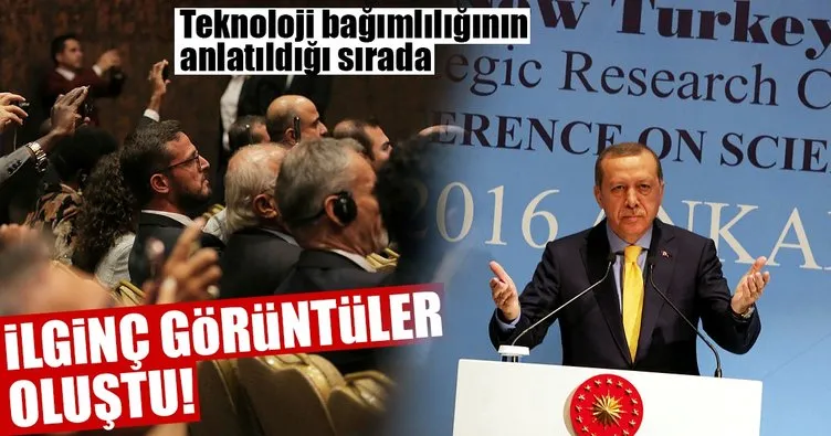 Teknoloji zirvesinde Erdoğan’ı cep telefonuyla görüntüleme yarışı