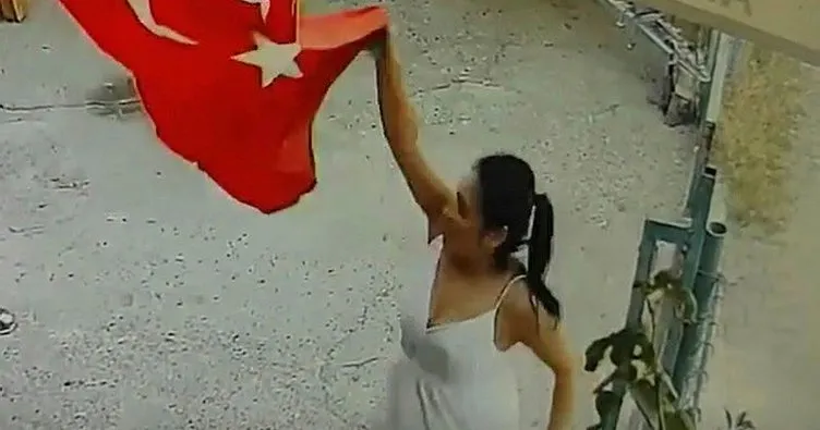 Türk Bayrağı’nı indirip çöp kutusuna atmıştı! O kadından alçak sözler