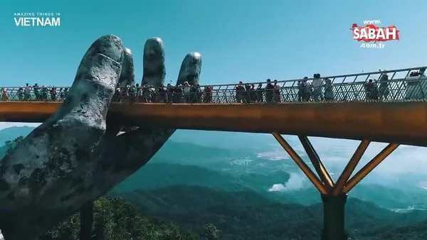Vietnam'daki muhteşem köprü manzarası, nefes kesiyor