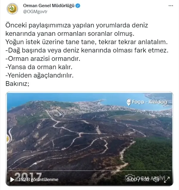 OGM paylaştı: Yanan ormanlar küllerinden doğdu! İşte eski ve yeni halleri