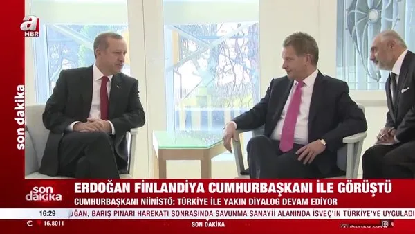 SON DAKİKA: Başkan Erdoğan Finlandiya Cumhurbaşkanı ile görüştü | Video
