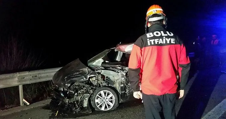 Bolu’da tıra arkadan çarpan otomobil sürücüsü öldü