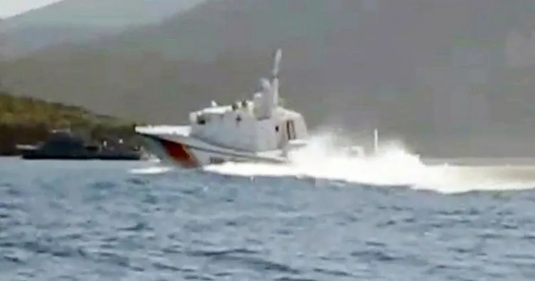 Ege’de Türk karasularına giren askeri gemiye, Sahil Güvenlik ekipleri tarafından müdahale edildi