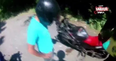 İstanbul Sarıyer’de motosikletli gencin kazası kamerada