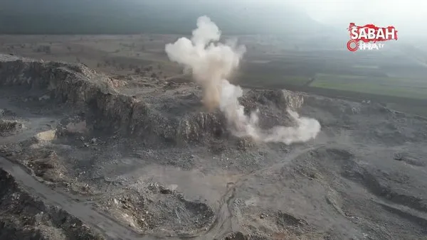 Dev kayalar dinamitle böyle parçalandı | Video