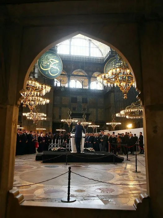 Cumhurbaşkanı Erdoğan'ın Yeditepe Bienali açılışından yansıyan kareleri