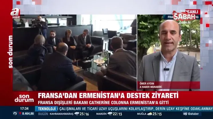 Fransa'dan Ermenistan'a destek ziyareti! Fransa Dışişleri Bakanı Catherine Colonna Ermenistan'a gitti | Video