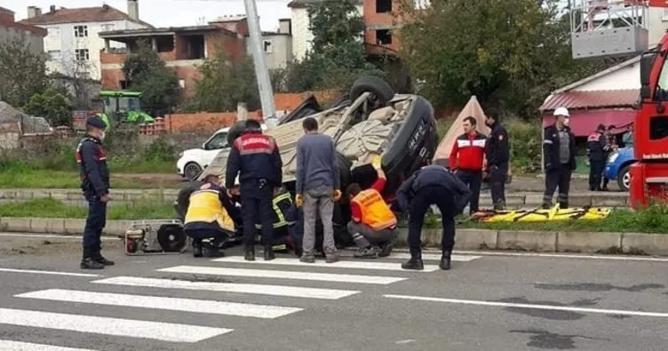 Ordu’da kontrolden çıkan valilik aracı kaza yaptı: 3 yaralı var...