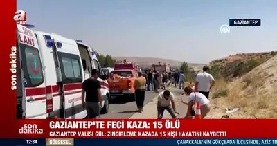 SON DAKİKA | Gaziantep’te katliam gibi kaza: 16 ölü! Olay yerinden ilk görüntüler...
