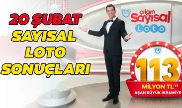 Sayısal Loto sonuçları belli oldu! Milli Piyango Online ile 20 Şubat Çılgın Sayısal Loto çekiliş sonuçları - MPİ bilet sorgulama