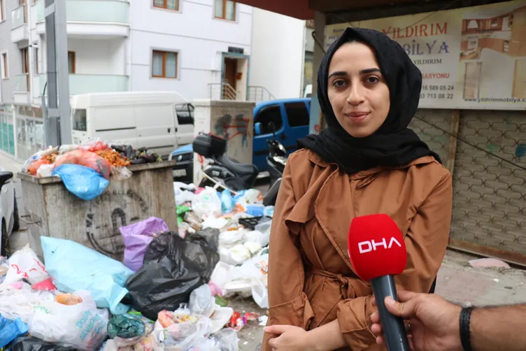Maltepe'de temizlik işçilerinin eylemi... Sokaklar çöp içinde